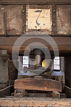 Old wine presses on vineyard