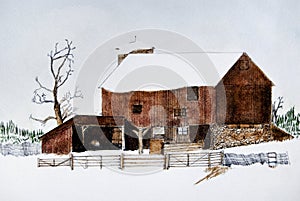 Old winter barn