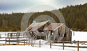 Old Winter Barn on Ranch
