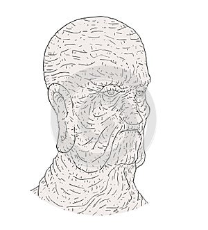 Old wise man illustration