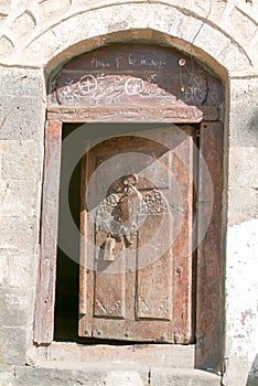 Old wodden door at Sana