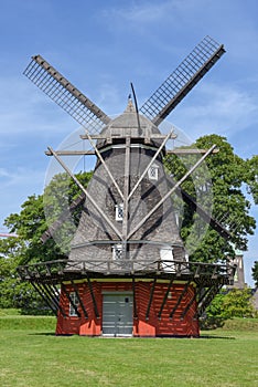 Old wodden windmill at Copenhagen in Denmark