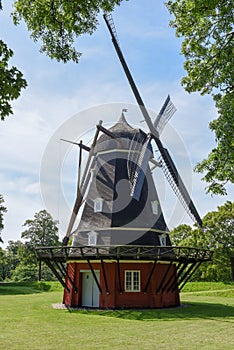 Old wodden windmill at Copenhagen in Denmark