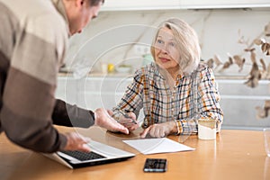 Old woman considering offer from agent