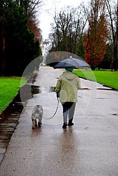 Old woman with dog