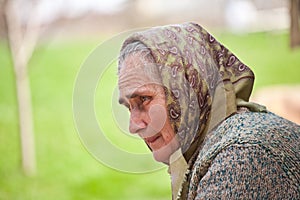 Old woman with kerchief