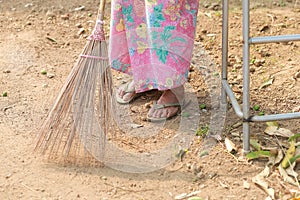 The old woman, my grandmother, who could not walk on her own