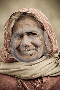 Old Woman with nosering