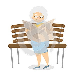 Old woman reading.