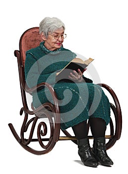 Old woman reading