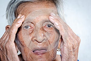 The old woman`s felling lonely.dementia and Alzheimerâ€™s disease