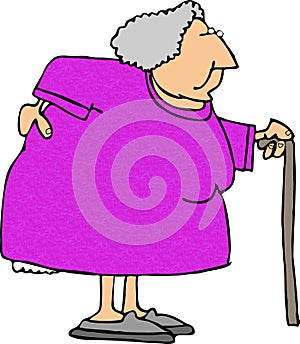 Old Woman with a sore back