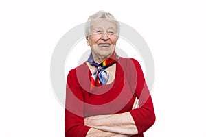 Old Woman with surprised expression on her face