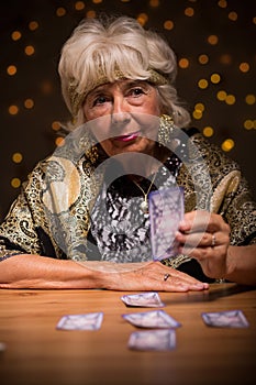 Old woman telling the future