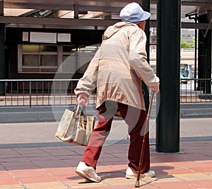 Viejo una mujer 