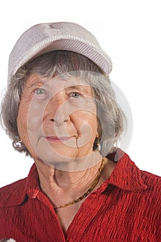 Old Woman Wearing Hat