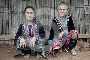 Old women in Asia, ethnic group Meo photo