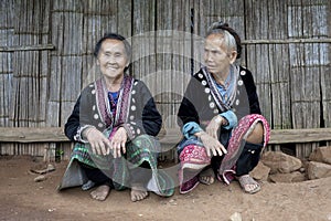 Old women in Asia, ethnic group Meo photo