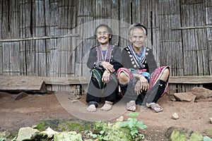 Old women in Asia, ethnic group Meo photo