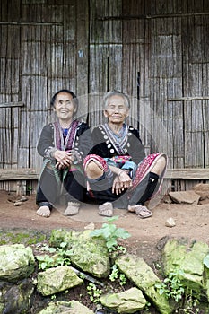 Old women in Asia, ethnic group Meo photo