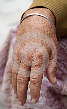 Old women hand