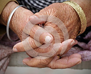 Old women hands