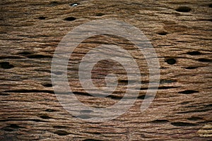 Old wood background from old home. Corrosion of base or ceiling in interior of home. Corrosion of wooden background and empty area