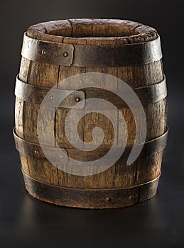 Old wood barrel