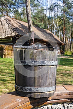 Old wood bucket