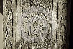 Old wood carving details