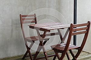 Old wood chair in coffee cafe shop