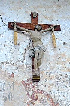 Old wood crucifix