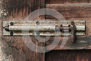 Old wood door bolt