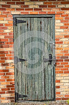 Old Wood Door With Hinges