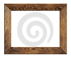 Old wood frame isolated