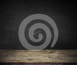 Old wood kitchen table