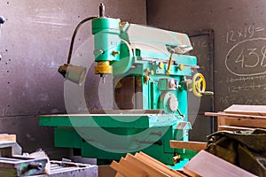 Old wood milling machine