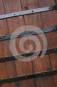 Old wood monastery door