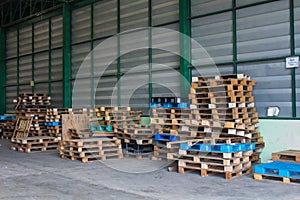 The old wood pallets, Stacks of old pallets