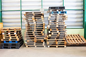 The old wood pallets, Stacks of old pallets