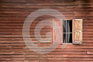 old wood pannel and window