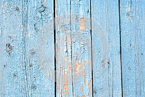 Old Wood Peeling Blue Paint