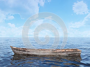 Rowboat, Sea, Ocean, Background, Row Boat photo