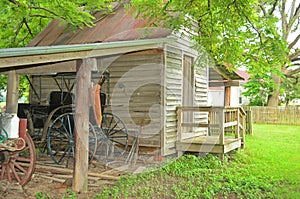 Old Wood Shed Antique Horse Carriage