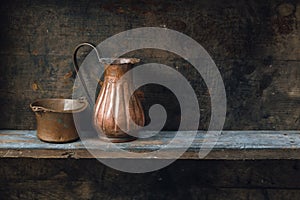 Old wood shelf