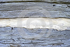 Old Wood Siding With Chinking