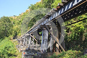 Old wood structure of dead railways bridge importand landmark an