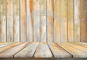 Old wood table floor background beautiful sheet vintage alignment texture with natural pattern