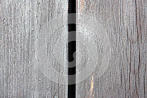 Old, wood texture, with slit in the middle and veins of the wood itself