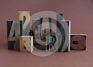 Old wood type group